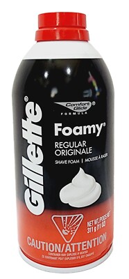 Gillette Foamy SHAVE FOAM Regular Comfort Glide Formula Shaving 11 oz/311g New