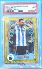 2023 Topps Argentina Fileteado LIONEL MESSI /150 Yellow Tango Champions PSA 9