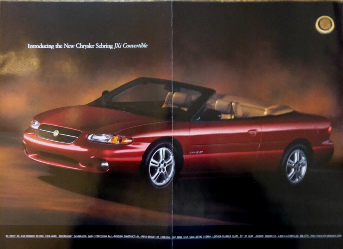 1996 Chrysler Sebring JXi Convertible Red Tan Leather Photo Car