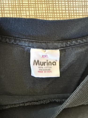 T-shirt noir vintage homme taille XXL MOTO vélo MURINA MADE IN USA Canoga Park - Photo 2/6