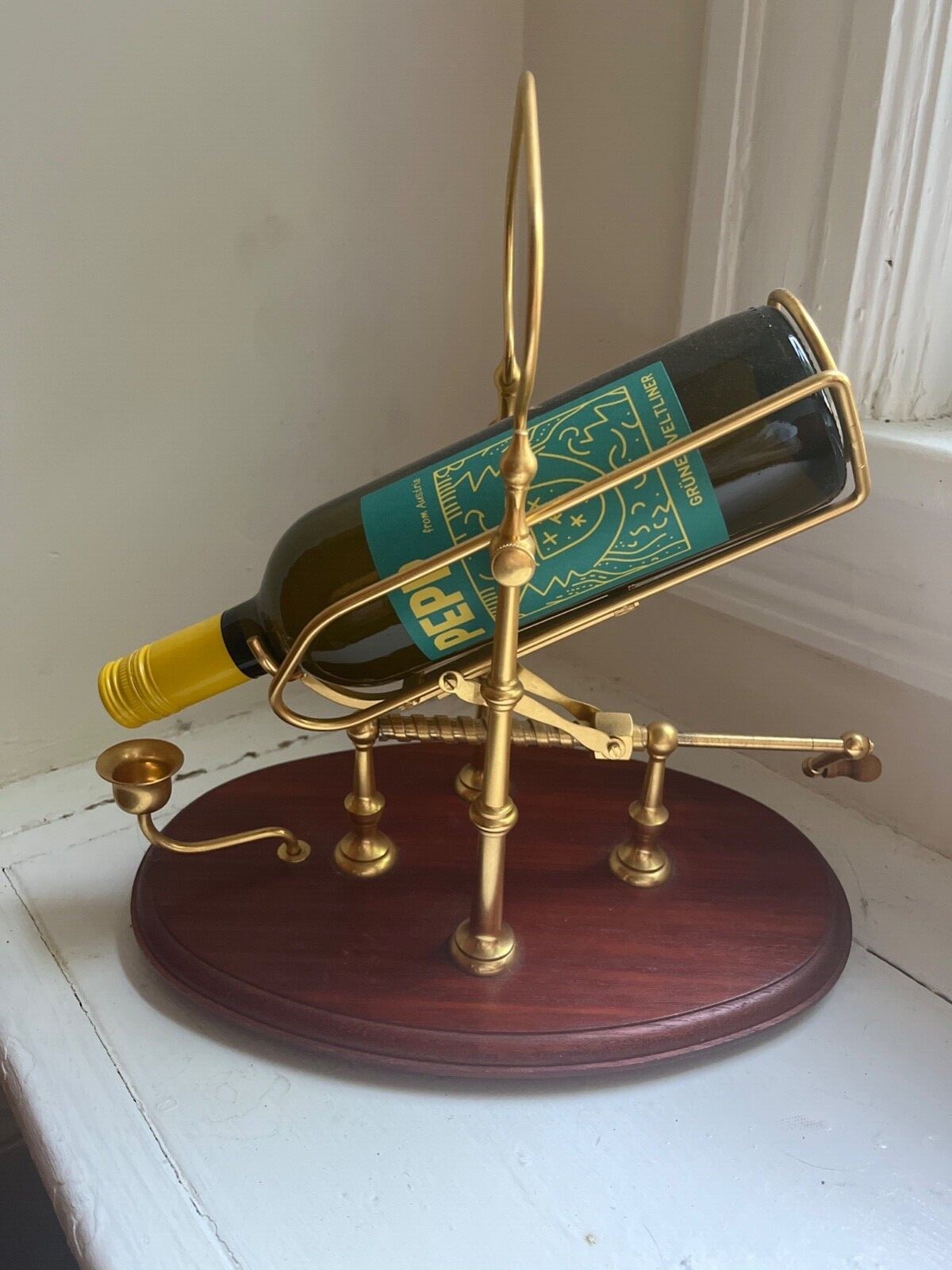 Vintage Mechanical Wine Cradle Pouring Device Antique, French Decanter