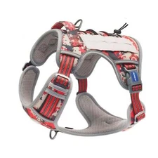Auroth Tactical Dog Harness Adjustable Dog Vest with Handle - Red Camo