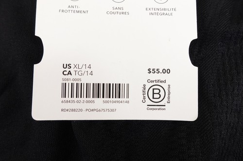 Athleta Girl Size XL/14 Black Long Sleeve Power Up Sport Length Seamless Top NWT - Picture 5 of 10