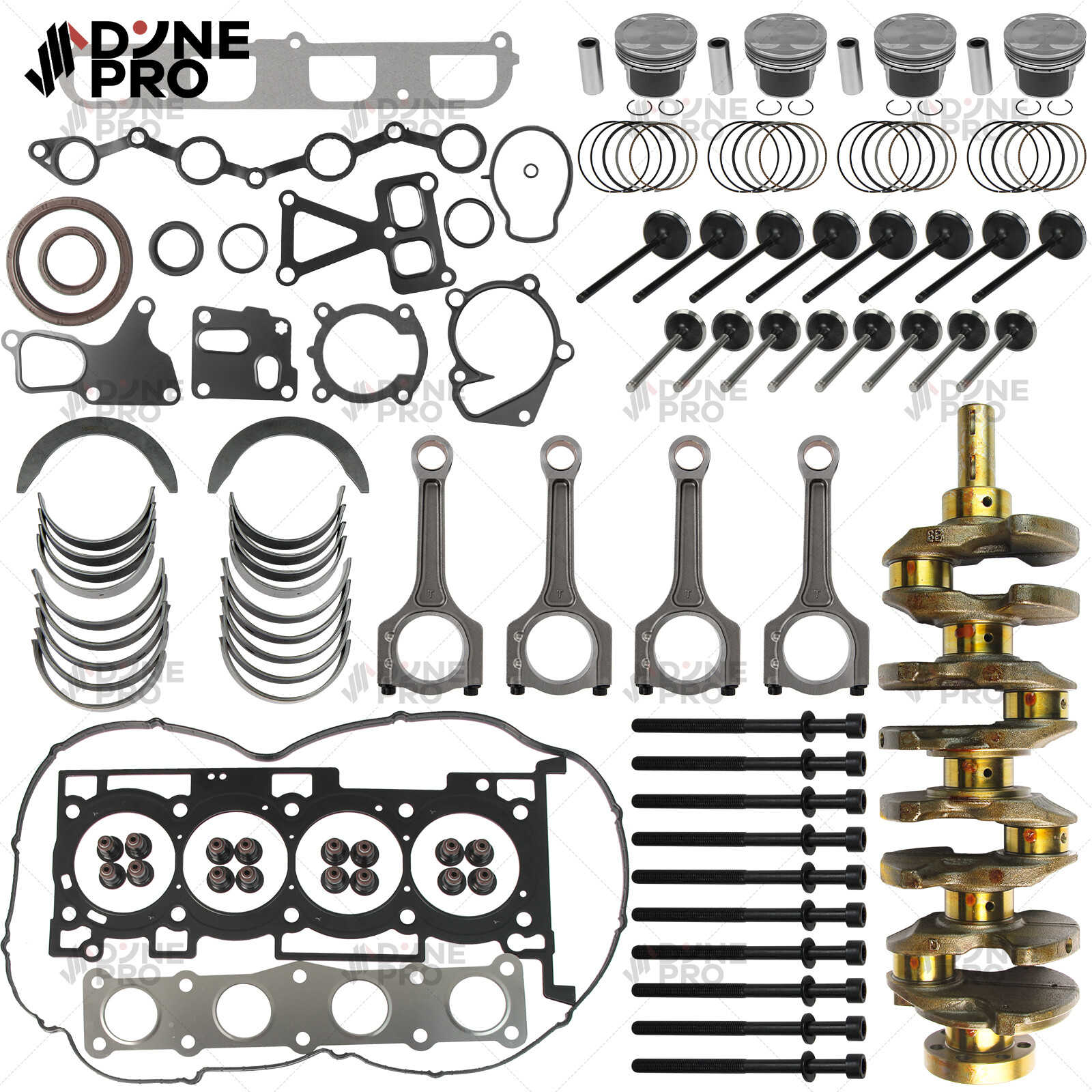 G4KF 2.0T Engine Overhaul Rebuild Kit Crankshaft Rods For Hyundai Genesis Coupe