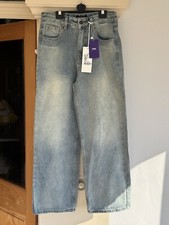 Y2K Jeans Light Blue 11KN Brand Loose Relaxed Fit Unisex Size M Medium New