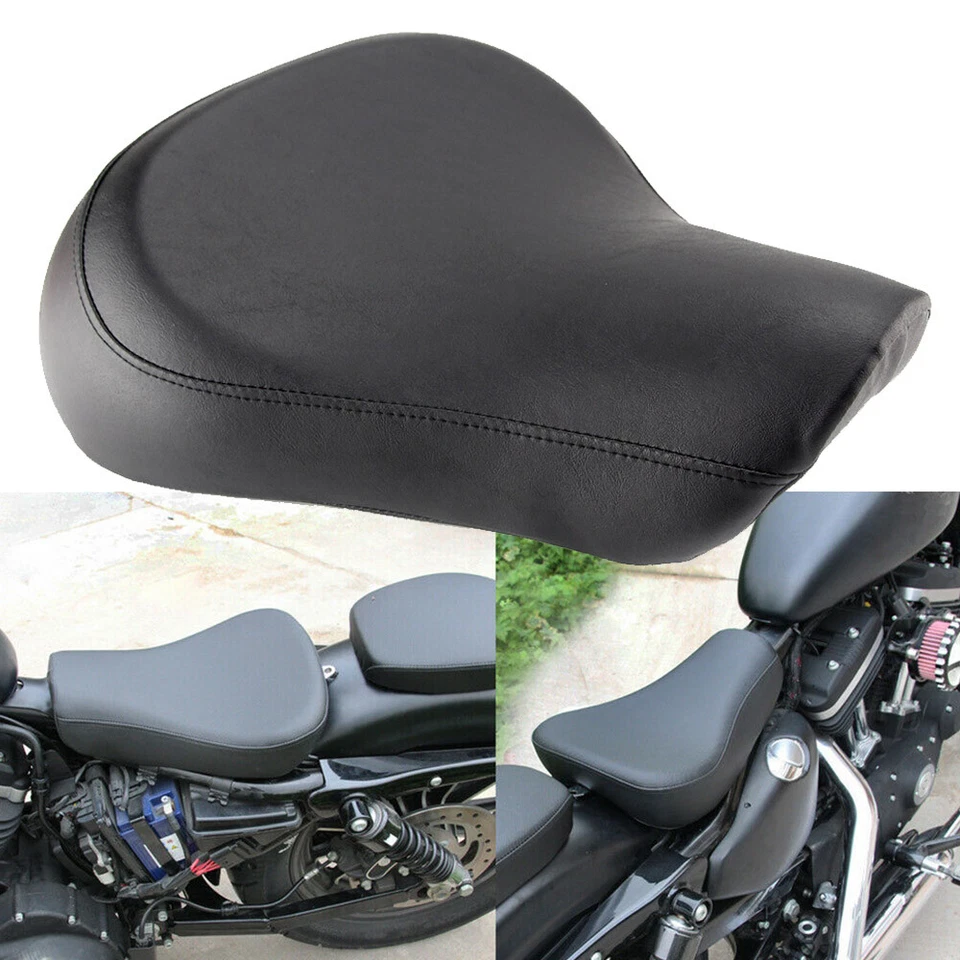 Assento solo piloto dianteiro para Harley Sportster XL 883 1200 personalizado 1983-2003 - Imagem 2 de 4
