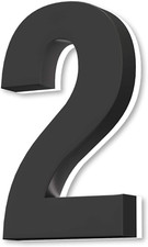 Modern 8" Backlit LED House Numbers - Stainless Steel, Waterproof, Low-Voltage