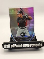 2013 Bowman Platinum Chrome Purple Refractor Christian Yelich Rookie Mint Card . rookie card picture