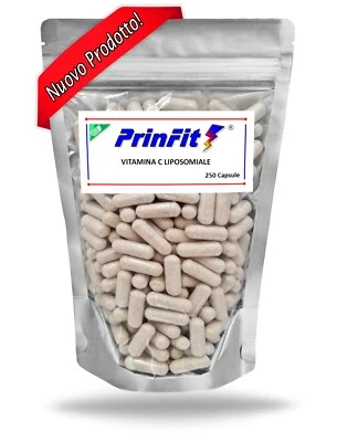 Vitamina C Liposomiale - 250 Capsule Alto Dosaggio Acido Ascorbico E300 PrinFit