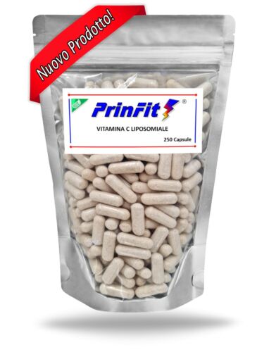 Vitamina C Liposomiale - 250 Capsule Alto Dosaggio Acido Ascorbico E300 PrinFit  - Foto 1 di 2