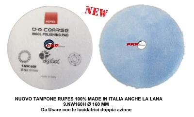 RUPES TAMPONE lucidatura lana / spugna blu COARSE Ø 160 MM 9.NW160H detailing