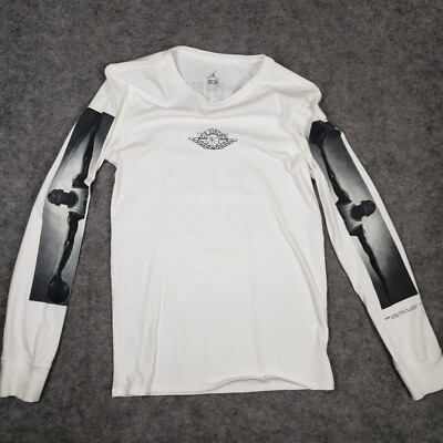 Nike Air Jordan Wings Shirt Men Small Six Rings Two Golds MVP Double Sided White