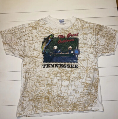 Single Stitch Vintage  AOP Tennessee Map The Great Outdoors Boot XL