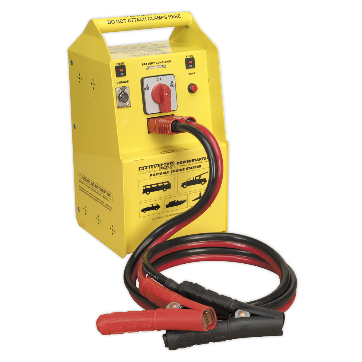 Sealey PowerStart Emergency Jump Starter 500hp Start 12/24V Garage Workshop DIY