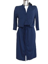 Wall London  Pima Cotton made in Peru dark blue jersey dress size  S 