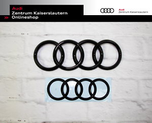 Audi Avant 8w Bis 19 Vfl Original Audi Ringe Schwarz Vorne Und Hinten Set Ebay