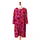 GUDRUN SJODEN Womens Pink Long Sleeve Dress Size XL 8678