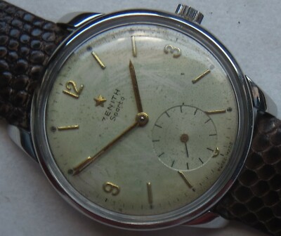 Zenith Sporto mens wristwatch steel case screw back load manual