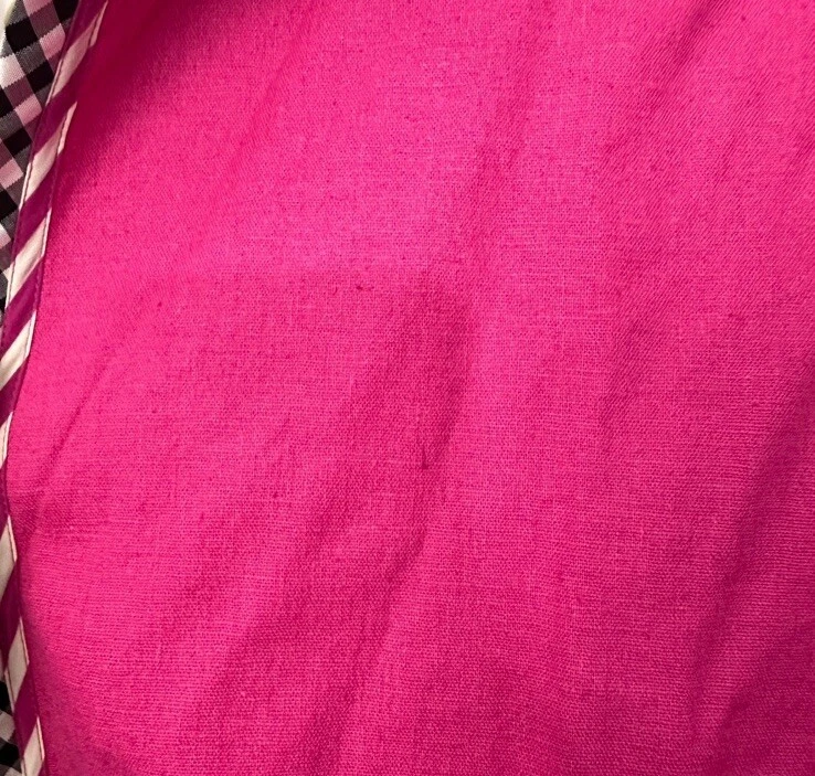 Koos Of Course Size 2X Pink Reversible Linen Blend Jacket Art 80's Colorful FLAW - Image 3 of 4