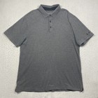 Under Armour Polo Shirt HeatGear Mens Large Gray Short Sleeve Golf