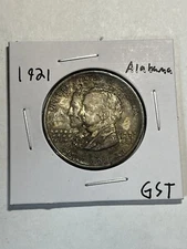1921 Alabama Commemorative Silver Half Dollar UNC Toner Nice Strike