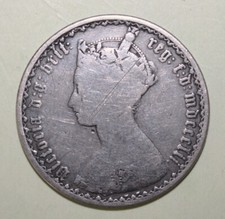S4 - Great Britain 1 Florin 1852 Fine + Silver Coin - Queen Victoria *** Scarcer
