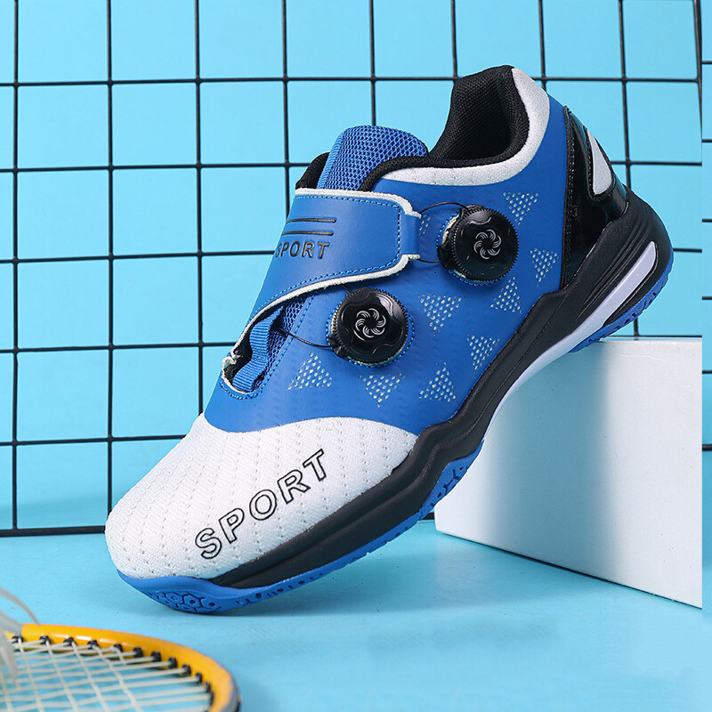 SAOLA Scarpe da badminton da uomo scarpe da studente scarpe con bottoni rotanti rete traspirante senza lacci