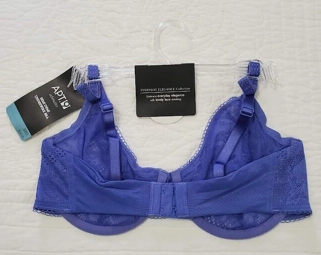 NEW Apt. 9 Lace Unlined Everyday Elegance Bra Blue Many Sizes Available - Image 2 of 2