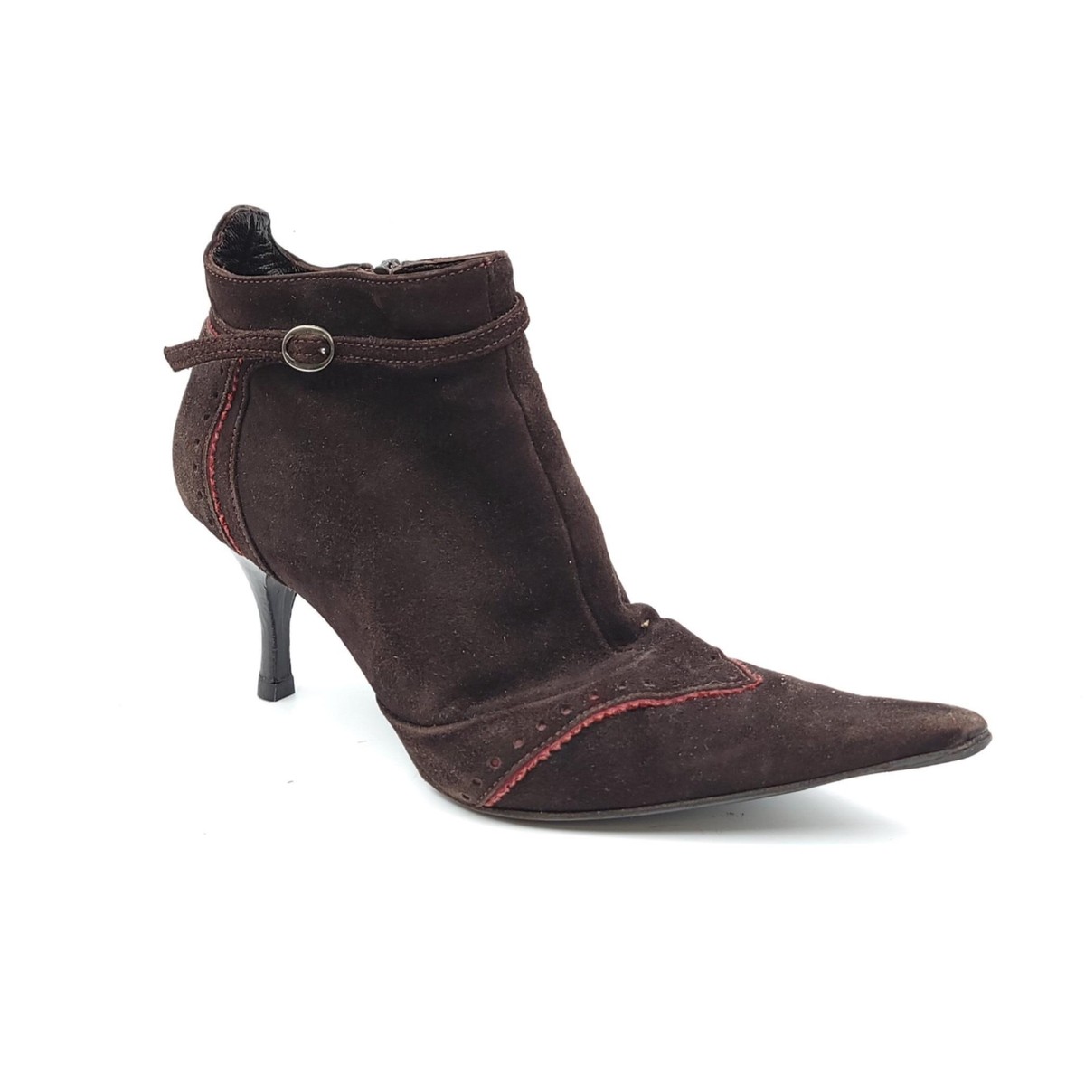 Alberto Zago Women Stiletto Heel Ankle Booties Size US EU 37