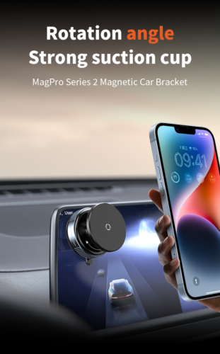 360° Rotatable Car Magnetic Phone Holder Vacuum Magnetic Suction Cup Phone Mount - Picture 4 of 14