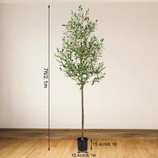 7ft Artificial Olive Tree Green Natural Tall Faux Lifelike Fake Plant Home Decor