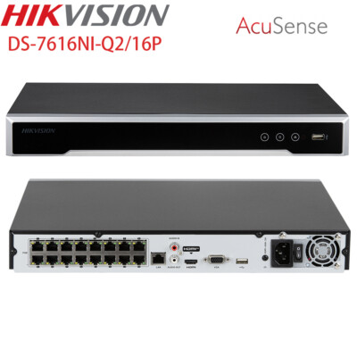 HIKVISION 4K NVR 16CH POE 16 CHANNEL DS-7616NI-Q2/16P H265+ NETWORK RECORDER US