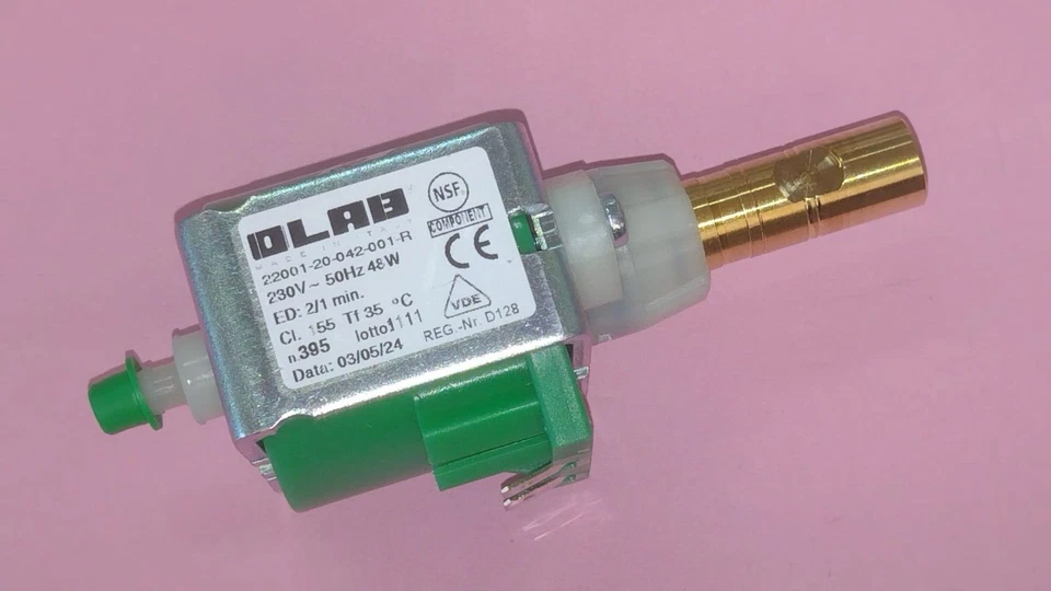 POMPA MACCHINA CAFFÈ OLAB 22001-20-042-1-R 48W 20bar OTTONE 200UN