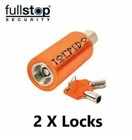 2 x TORPEDO Full Stop Purpleline Security Corner Steady Leg Lock Caravan