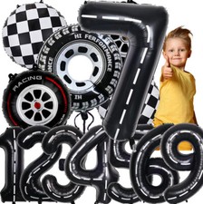 RACING CAR KINDERGEBURTSTAG + ZAHL - Ballon Folienballon Geburtstag Deko Party
