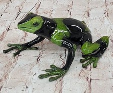 Buntes Frosch Bronze Skulptur: Limitierte Auflage Unterzeichnet Und Nummeriert