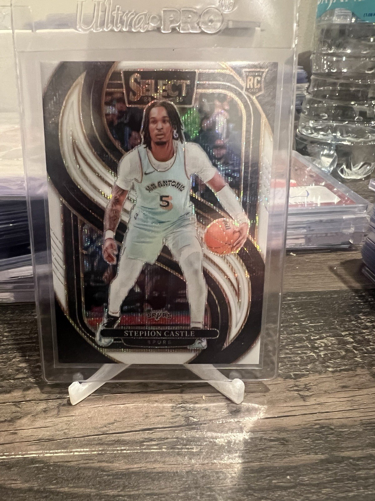 2024-25 Panini Select - Premier Level Stephon Castle White Wave Prizm /99 (RC)