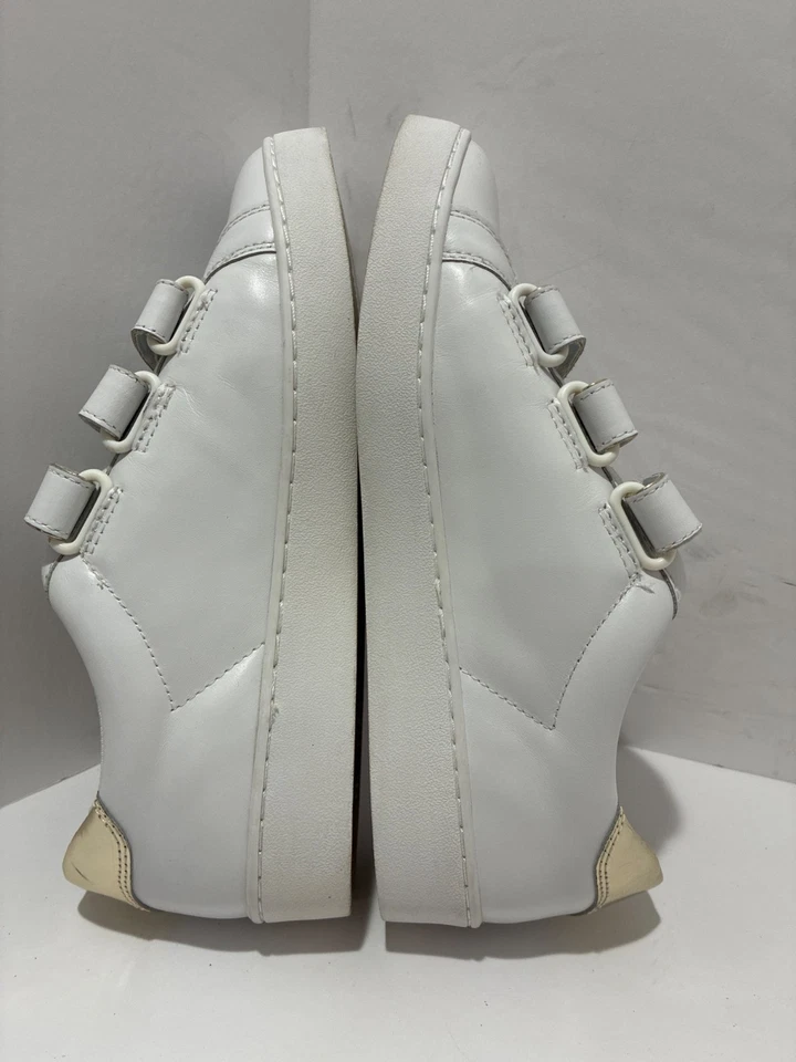 Zapatillas Vionic Caminar Bobbi Talla 8.5 Oro Blanco Cuero Cierre con Tiras Foto 4 de 4