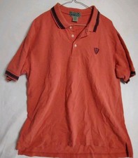 Vintage Arnold Palmer Polo Ringer Orange Mens Sportwear Golf Dad Polo Size L
