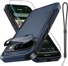 Google Pixel 10 Pixel10 Pro Case with Wrist Lanyard Strap, Tempered Glass Prot