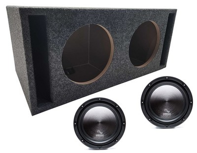 Universal Car Stereo Slotted S Port Dual 10'' Harmony A102 Sub Box Enclosure