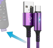 2Nd edition Roku voice remote Pro Rechargeable USB Charging charge Cord Cable