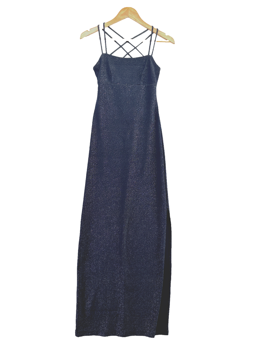 blue slinky dress Henley Slinky Drape Maxi Dress / Pale Blue | MESHKI