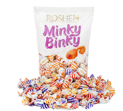 ROSHEN  Minky Binky Milchbonbons 1kg Ukrainische Süßigkeiten ROSHEN