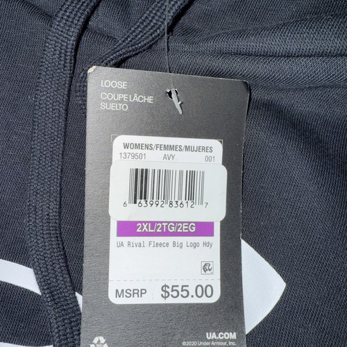 Women’s Under Armour Loose hooded black sweatshirt size XXL - Picture 3 of 8