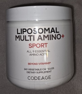 Codeage Liposomal Multi Amino+, Sport, 240 Vegetable Capsules EXP 2/17/2028