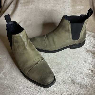 Cole Haan Men's Wagner Grand Chelsea Ankle Boot Olive Leather US Size 7