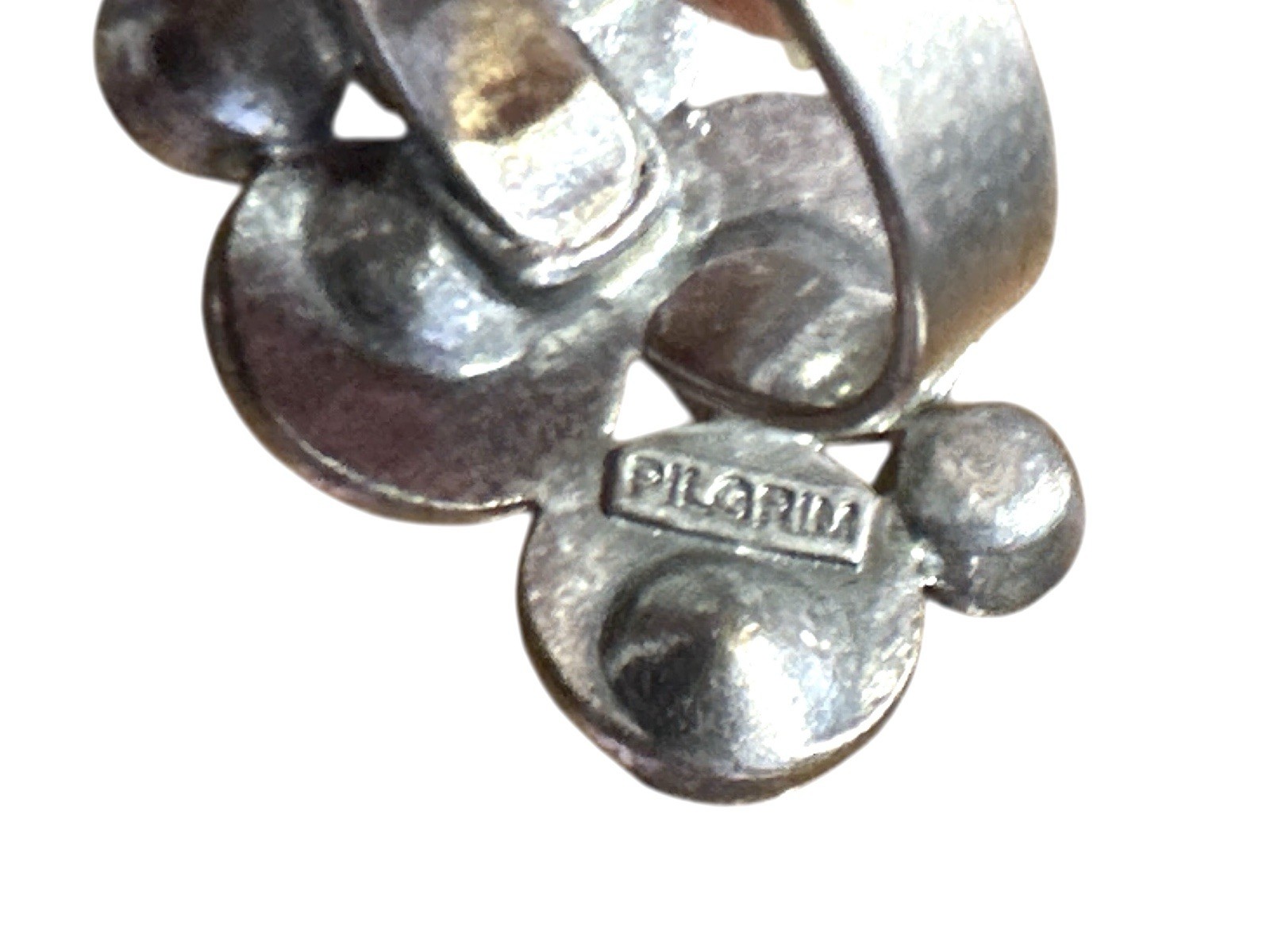 Pilgrim Denmark Statement Ring Silver Tone Purple… - image 2