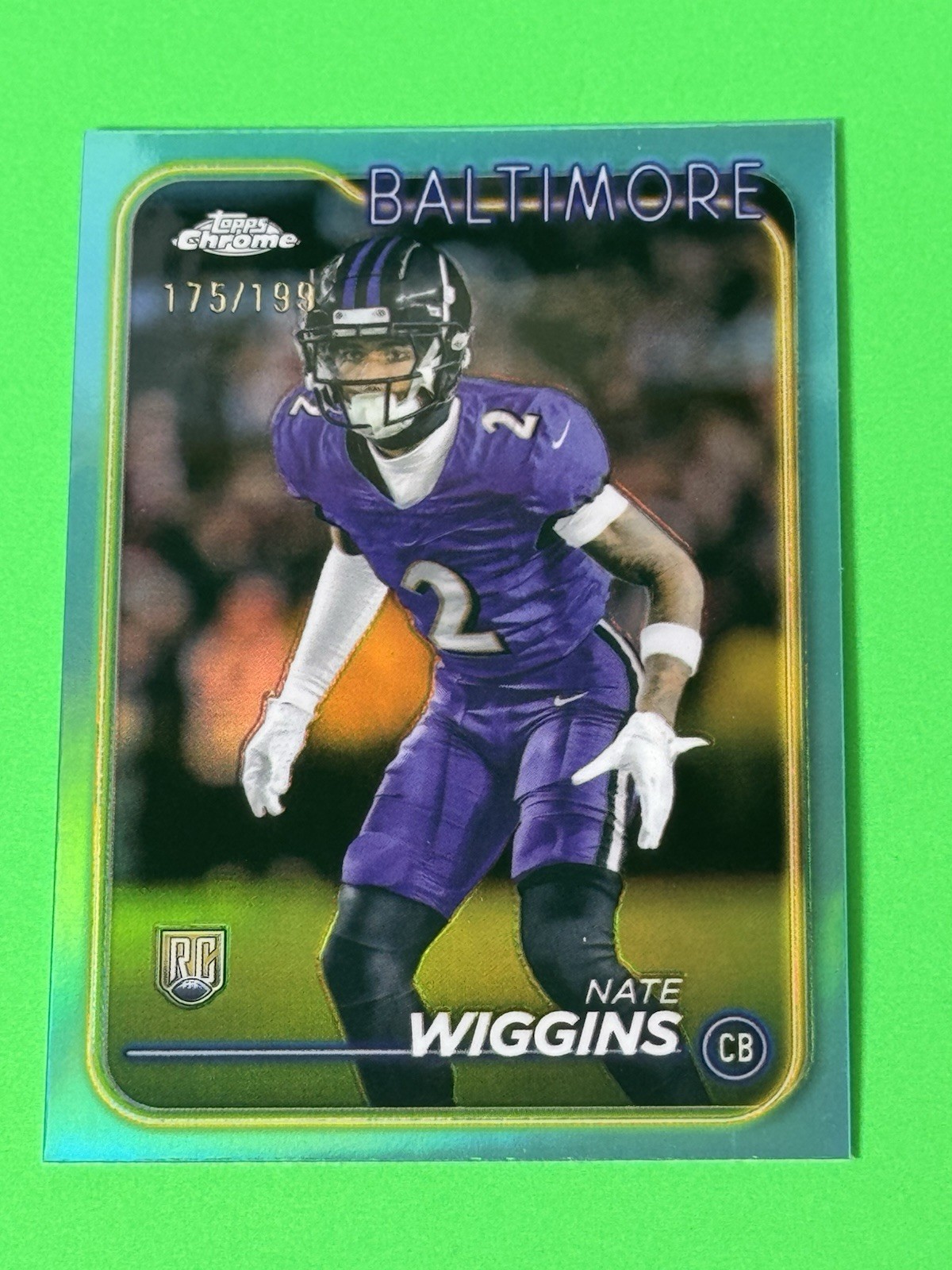 2024 Topps Chrome Nate Wiggins RC /199 Ravens #227 