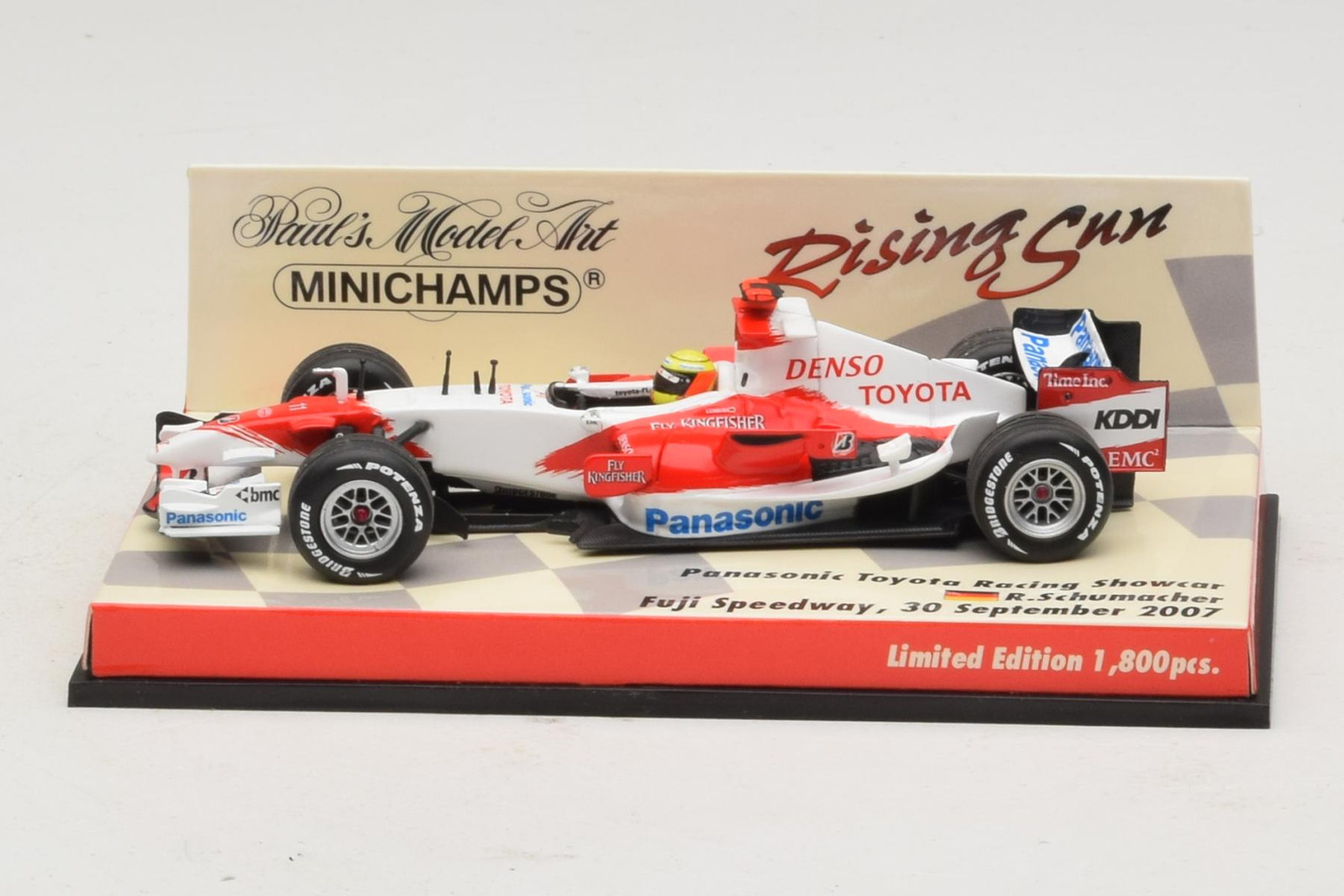 403070081 F1 Panasonic Toyota Racing R Schumacher Showcar 2007 MInichamps 1/43